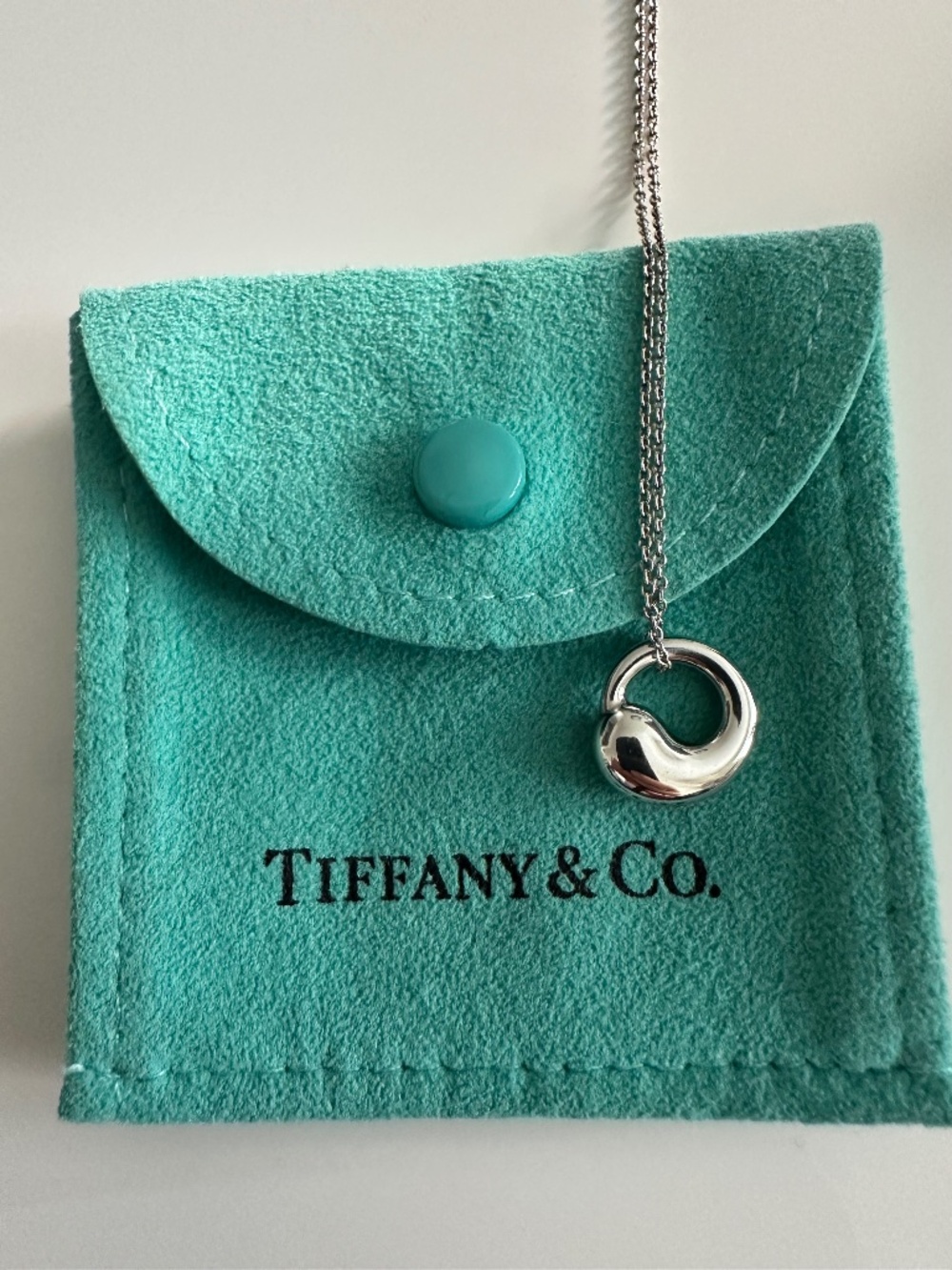 Tiffany & Co. Elsa Peretti Eternal Circle 12mm Sterling Silver Necklace